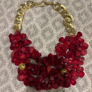Elegant Red and Gold Women's Necklace